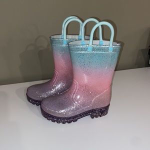 Sparkle rain boots 6T